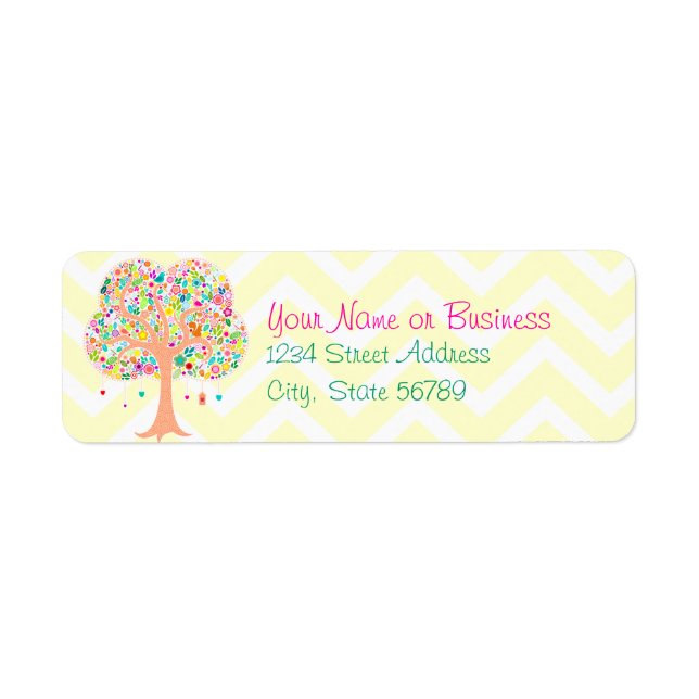 Whimsical Tree - Custom Return Address Labels (Front)