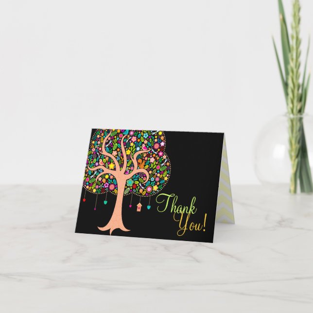 Whimsical Tree - Custom Thank You Card (Front)