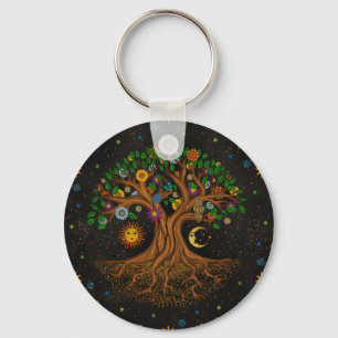 Whimsical Tree of Life - Yggdrasil Key Ring