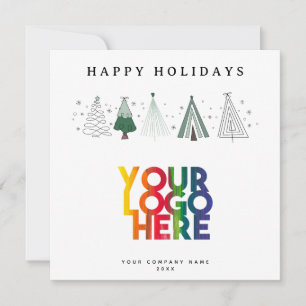Whimsical Trees Holiday Corporate Logo Christmas
