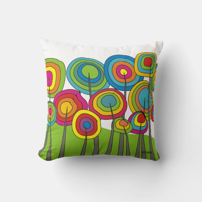 Whimsical Trees  "Magical Forest" Cushion (Front)