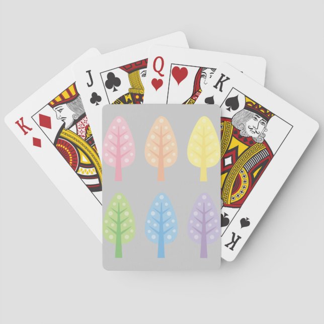 Whimsical Trees Playing Cards (Back)