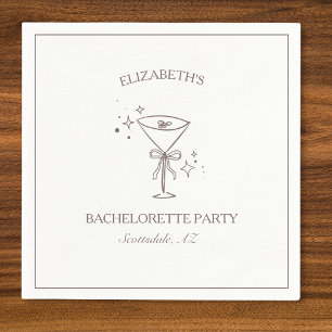 Whimsical Trendy Fun Espresso Martini Bachelorette Napkin