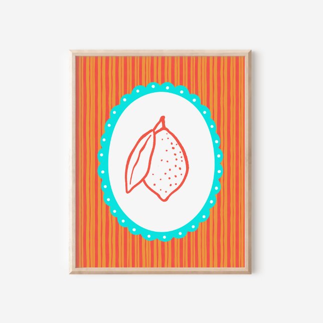 Whimsical & Trendy Lemon Kitchen Art Poster (Creator Uploaded)