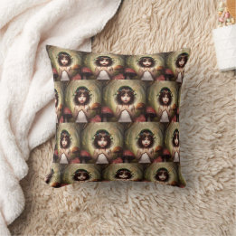 whimsical trippy mushroom lover Avant-Garde Pillow