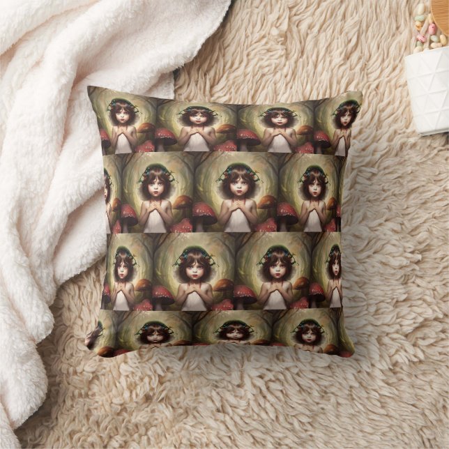whimsical trippy mushroom lover Avant-Garde Pillow (Blanket)