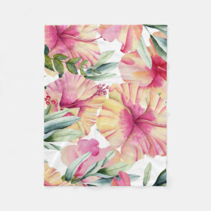 Whimsical Tropical Art Fleece Blanket