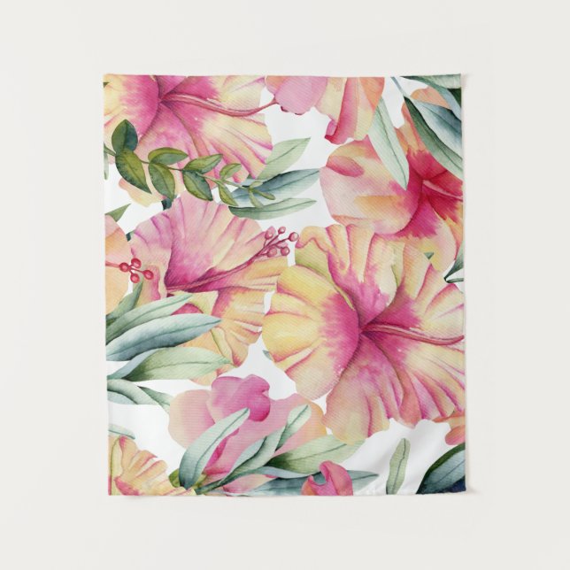 Whimsical Tropical Art Tapestry (Front)