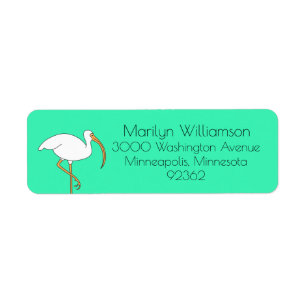 Whimsical Tropical Bird Return Address Label
