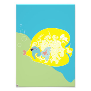 Whimsical Tropical Fish Ocean Art Photo Print