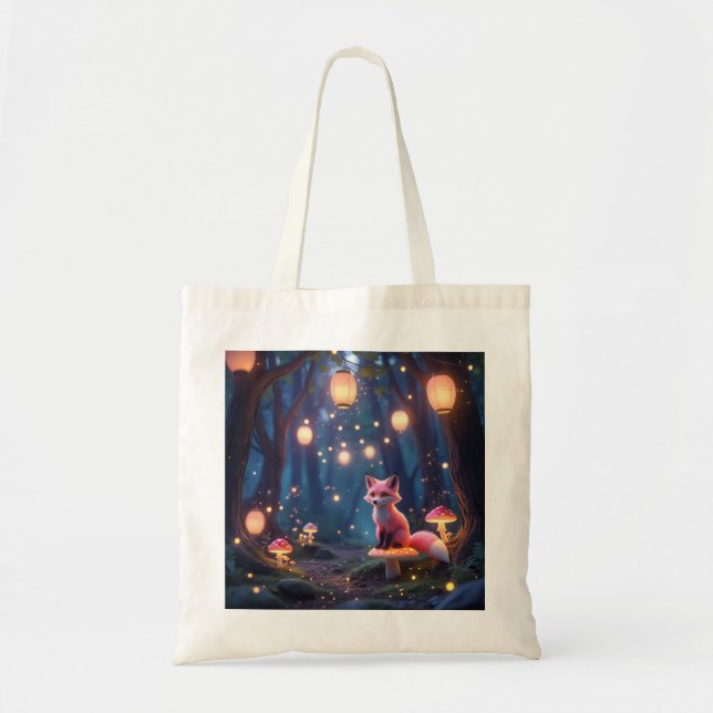 Whimsical Twilight Forest- Fantasy Art Tote Bag (Front)