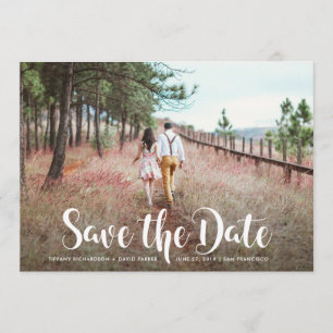 Whimsical Typography and Photo Save the Date