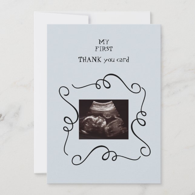 Whimsical Ultrasound Thank You Baby Point of View (Front)