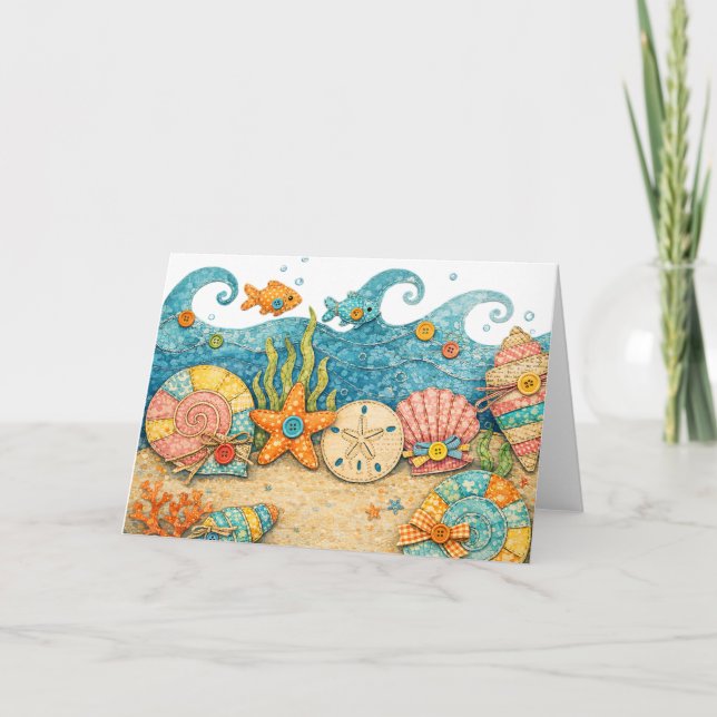 Whimsical Underwater Ocean Scene Card (Front)