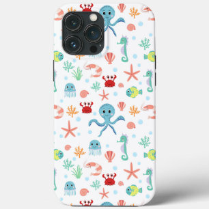 Whimsical Underwater Sea Creatures iPhone 13 Pro Max Case