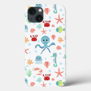 Whimsical Underwater Sea Creatures iPhone 13 Case