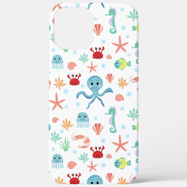 Whimsical Underwater Sea Creatures Case-Mate iPhone Case (Back)