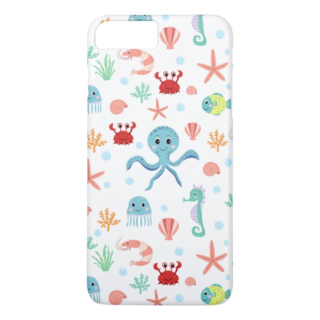 Whimsical Underwater Sea Creatures Case-Mate iPhone Case (Back)