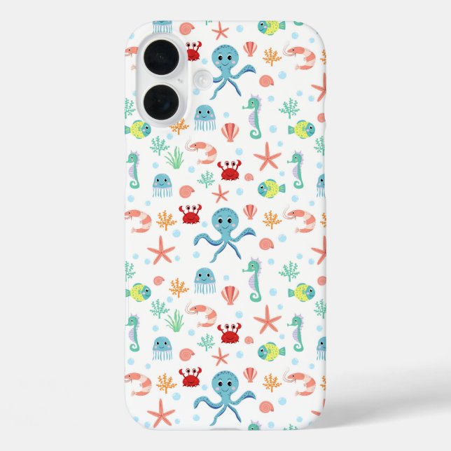 Whimsical Underwater Sea Creatures Case-Mate iPhone Case (Back)