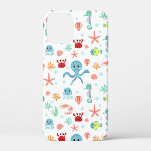 Whimsical Underwater Sea Creatures iPhone 12 Mini Case