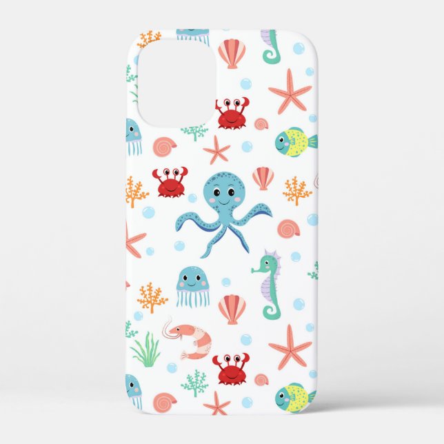 Whimsical Underwater Sea Creatures Case-Mate iPhone Case (Back)