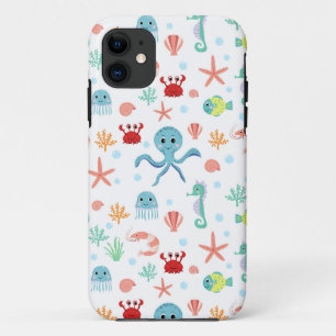 Whimsical Underwater Sea Creatures iPhone 11 Case