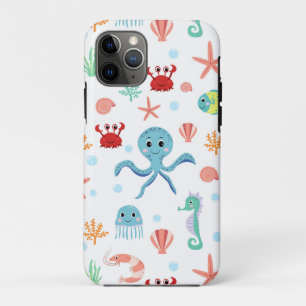 Whimsical Underwater Sea Creatures iPhone 11 Pro Case