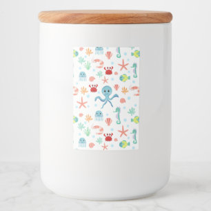 Whimsical Underwater Sea Creatures Food Label