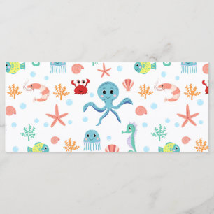 Whimsical Underwater Sea Creatures Menu