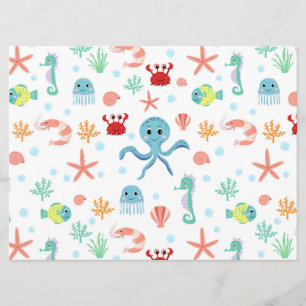 Whimsical Underwater Sea Creatures Menu