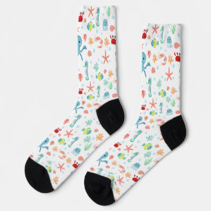 Whimsical Underwater Sea Creatures Socks