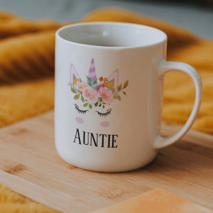 Whimsical unicorn auntie,pregnancy announcement  coffee mug