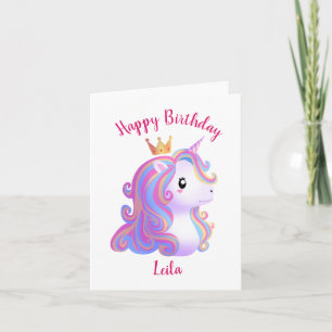 Whimsical Unicorn Birthday Card