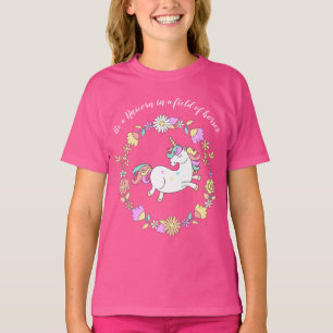 Whimsical Unicorn Within a Wreath T-Shirt