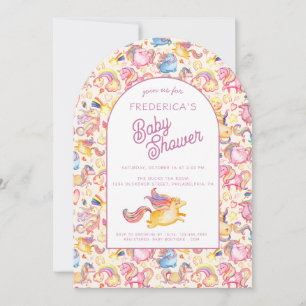 Whimsical Unicorns Baby Shower Invitation