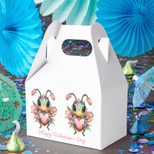 Whimsical Valentine`s Day Bug Heart Favour Box