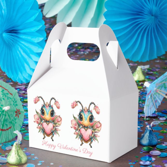 Whimsical Valentine`s Day Bug Heart Favour Box (Party)