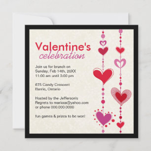 Whimsical Valentine's Day Party Invitation