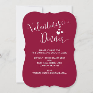 Whimsical Valentine's Dinner Invitation