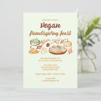 Whimsical VEGAN Thanksgiving Friendsgiving CUSTOM