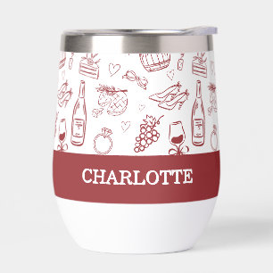 Whimsical Vino Before Vows Burgundy Bridal Shower