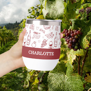 Whimsical Vino Before Vows Burgundy Bridal Shower