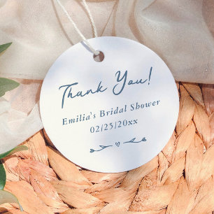 Whimsical Vintage Floral Bridal Shower Thank You Favour Tags