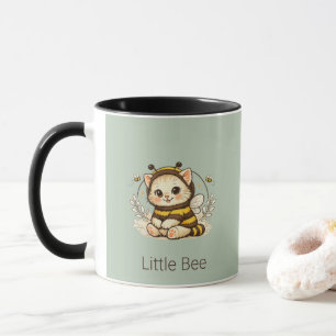 Whimsical Vintage Kitten Bee Costume Coffee Mug