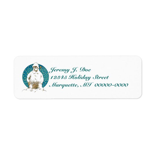 Whimsical Vintage Snowman w/ Corn Cob Pipe Labels