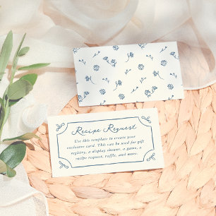 Whimsical Vintage Tea Party Bridal Shower Enclosure Card