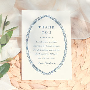 Whimsical Vintage Tea Party Bridal Shower Thank You Card