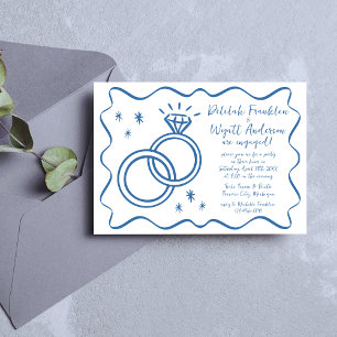 Whimsical Vows   Hand Drawn   Engagement Party Invitation