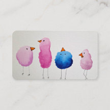 Whimsical Watercolor Baby Bird Baby Shower Invite