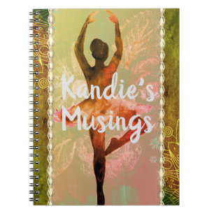 Whimsical Watercolor Ballerina Personalised Notebook